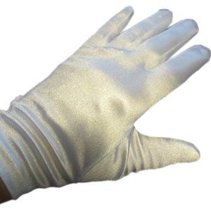 3/$20 Wrist Length White Satin Gloves Girls First Communion Flower Girl